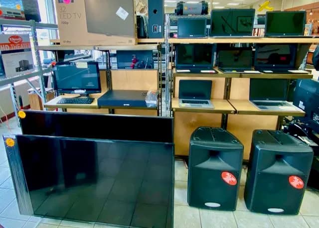 Televisions, speakers, monitors and laptops for sale